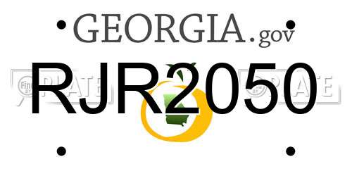 RJR2050 Georgia License Plate
