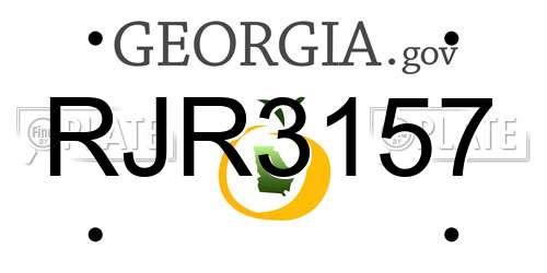 RJR3157 Georgia License Plate