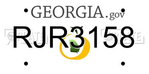 RJR3158 Georgia License Plate