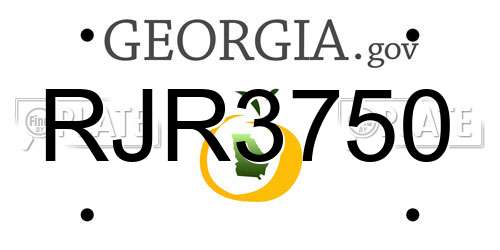 RJR3750 Georgia License Plate