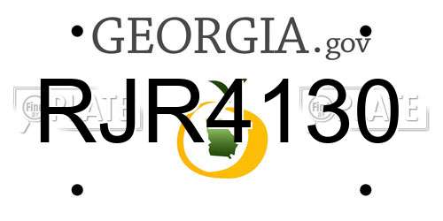 RJR4130 Georgia License Plate