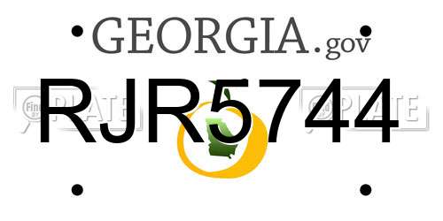 RJR5744 Georgia License Plate