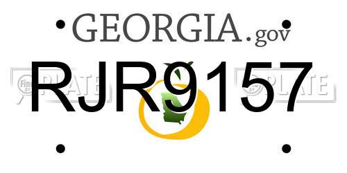 RJR9157 Georgia License Plate