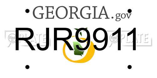 RJR9911 Georgia License Plate