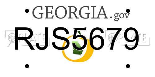 RJS5679 Georgia License Plate