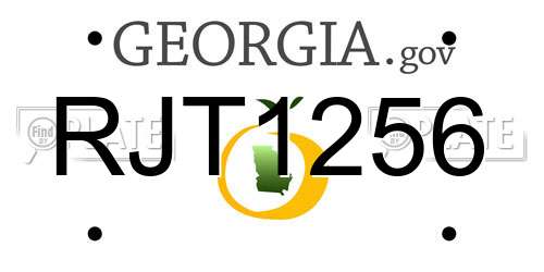 RJT1256 Georgia License Plate