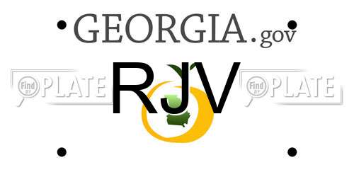 RJV Georgia License Plate