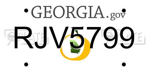 RJV5799 Georgia License Plate