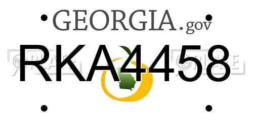 RKA4458 Georgia License Plate