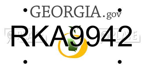 RKA9942 Georgia License Plate