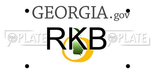 RKB Georgia License Plate