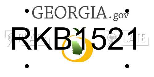 RKB1521 Georgia License Plate
