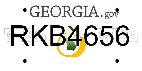 RKB4656 Georgia License Plate