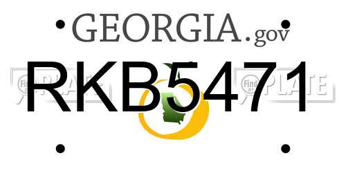 RKB5471 Georgia License Plate