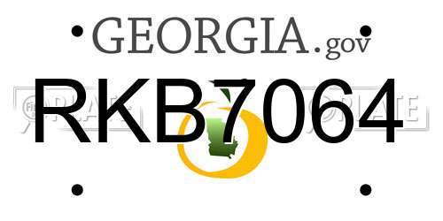 RKB7064 Georgia License Plate