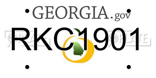 RKC1901 Georgia License Plate