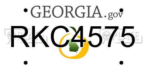 RKC4575 Georgia License Plate
