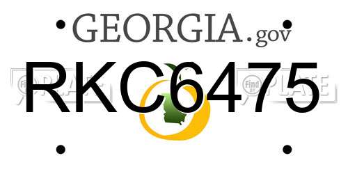 RKC6475 Georgia License Plate