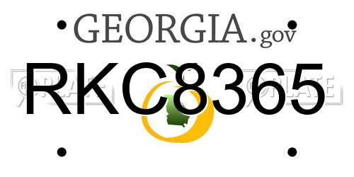 RKC8365 Georgia License Plate
