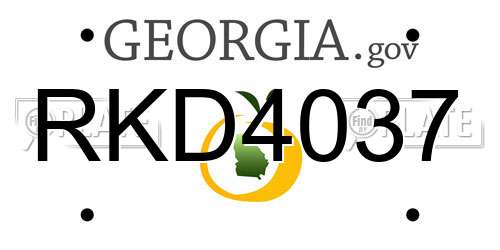 RKD4037 Georgia License Plate