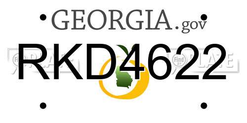 RKD4622 Georgia License Plate