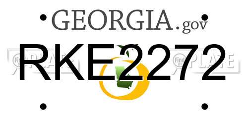 RKE2272 Georgia License Plate