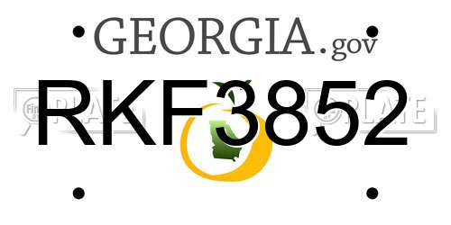 RKF3852 Georgia License Plate