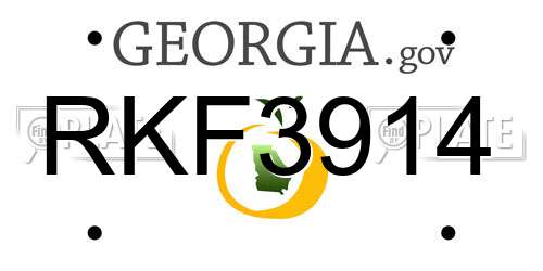 RKF3914 Georgia License Plate