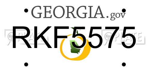 RKF5575 Georgia License Plate