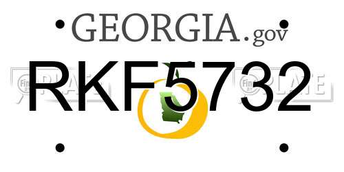 RKF5732 Georgia License Plate