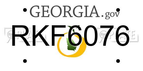 RKF6076 Georgia License Plate