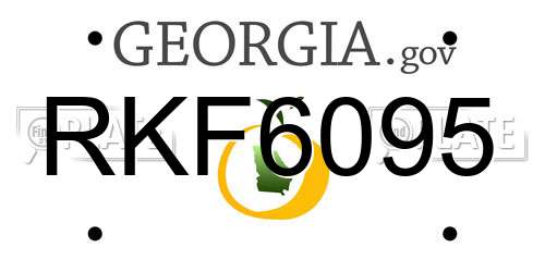 RKF6095 Georgia License Plate