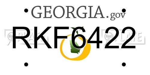 RKF6422 Georgia License Plate