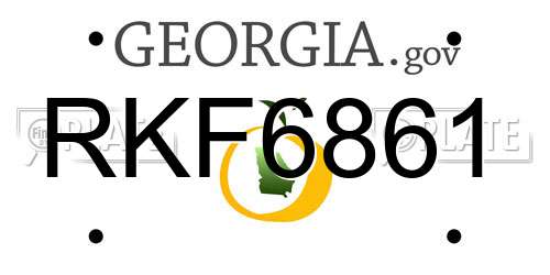 RKF6861 Georgia License Plate