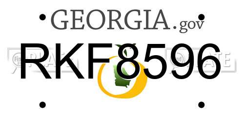 RKF8596 Georgia License Plate