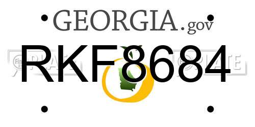 RKF8684 Georgia License Plate