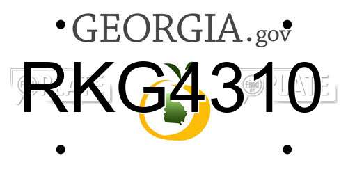 RKG4310 Georgia License Plate