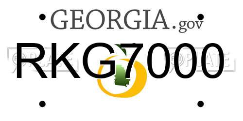 RKG7000 Georgia License Plate