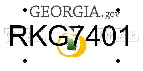 RKG7401 Georgia License Plate