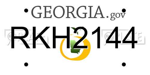 RKH2144 Georgia License Plate