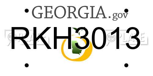 RKH3013 Georgia License Plate