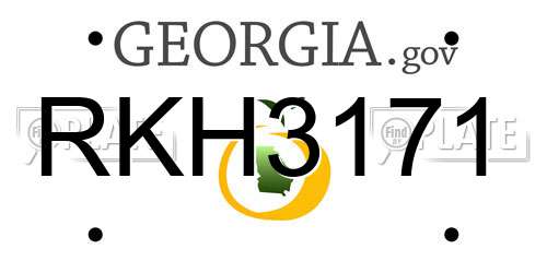 RKH3171 Georgia License Plate