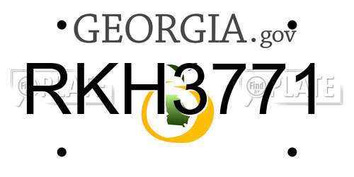 RKH3771 Georgia License Plate