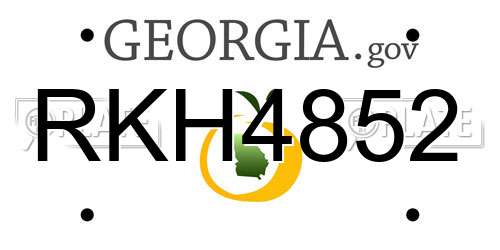 RKH4852 Georgia License Plate