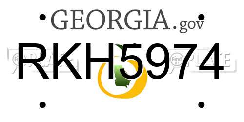 RKH5974 Georgia License Plate