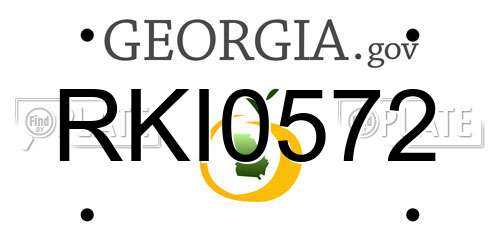 RKI0572 Georgia License Plate