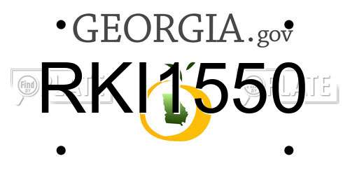 RKI1550 Georgia License Plate