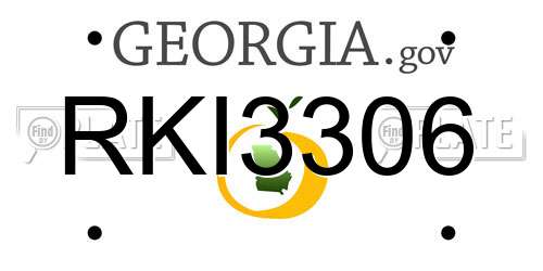 RKI3306 Georgia License Plate