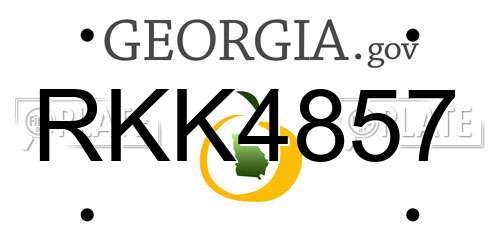 RKK4857 Georgia License Plate