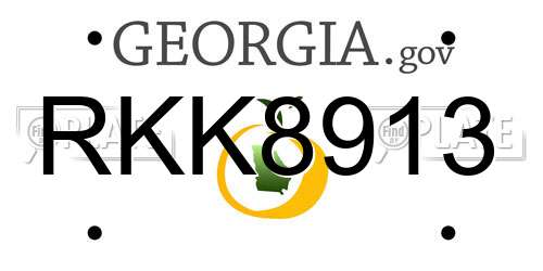 RKK8913 Georgia License Plate